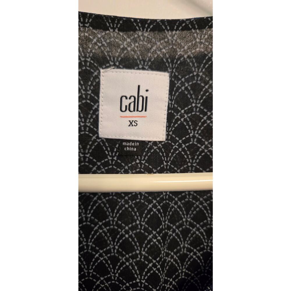 Cabi Top Womens XS Navy Sleeveless Tank Cami Geometric Nautical Dark Academia - Picture 3 of 5